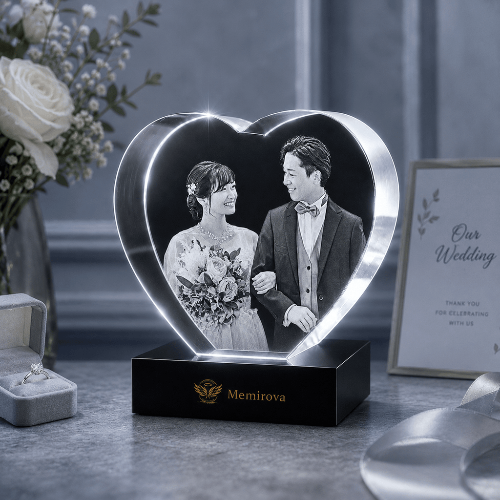 Christmas Heart Crystal Keepsake-Memirova