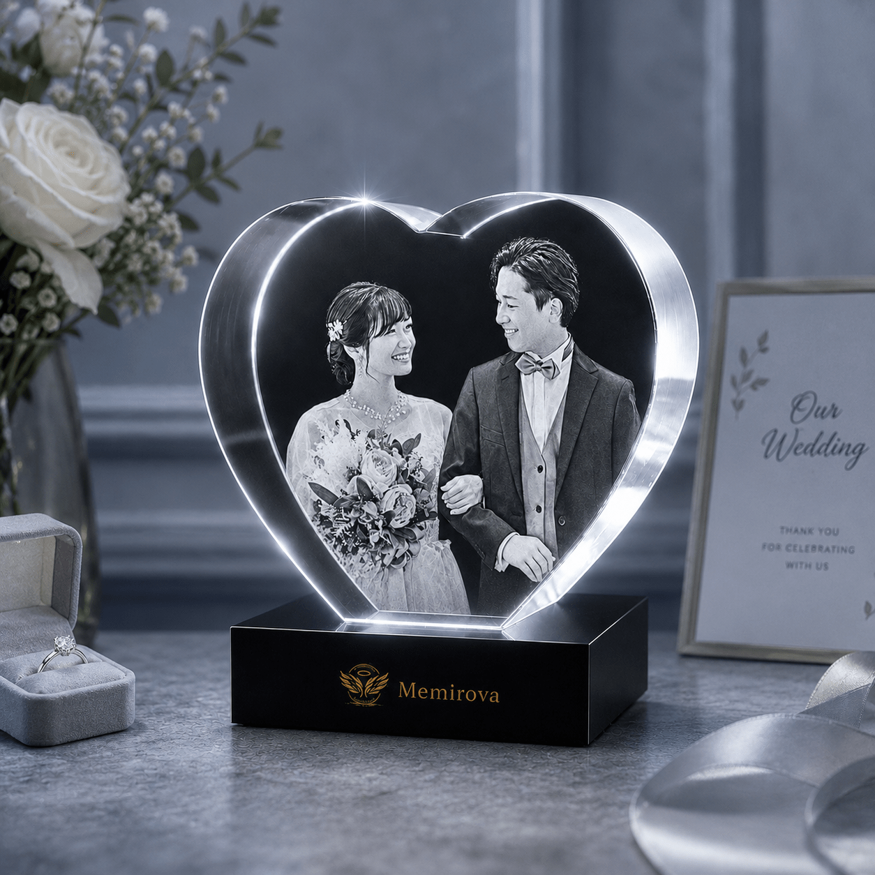 Memirova Heart Keepsake Memory Crystal-Memirova