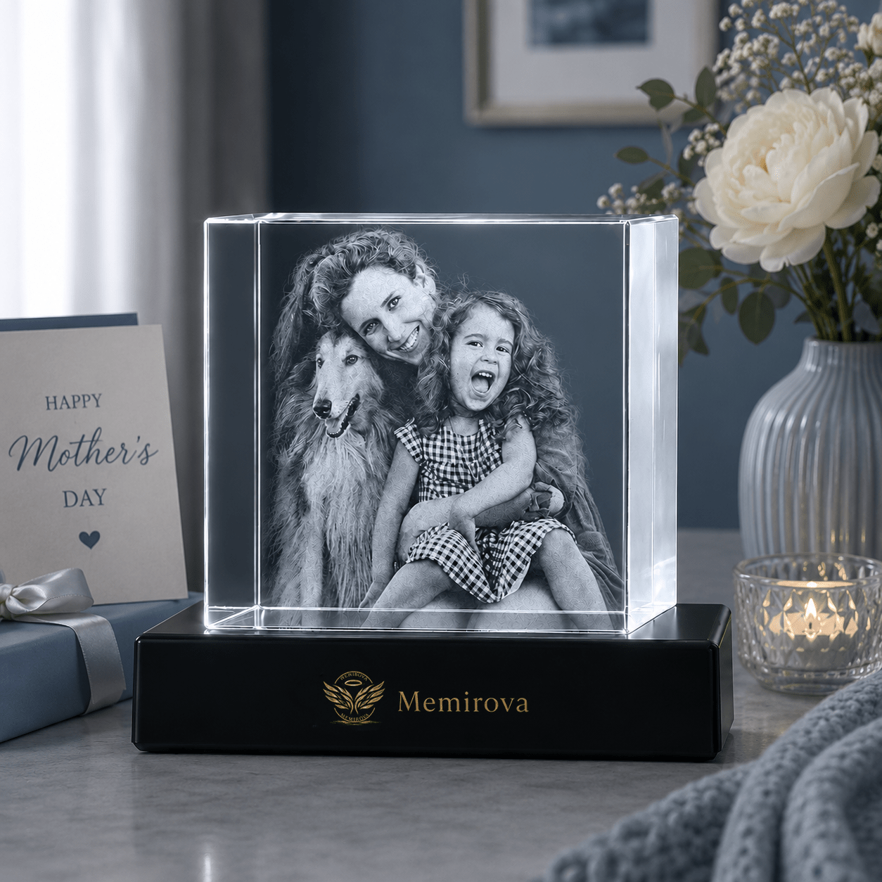 Forever by My Side Square Pet Crystal-Memirova