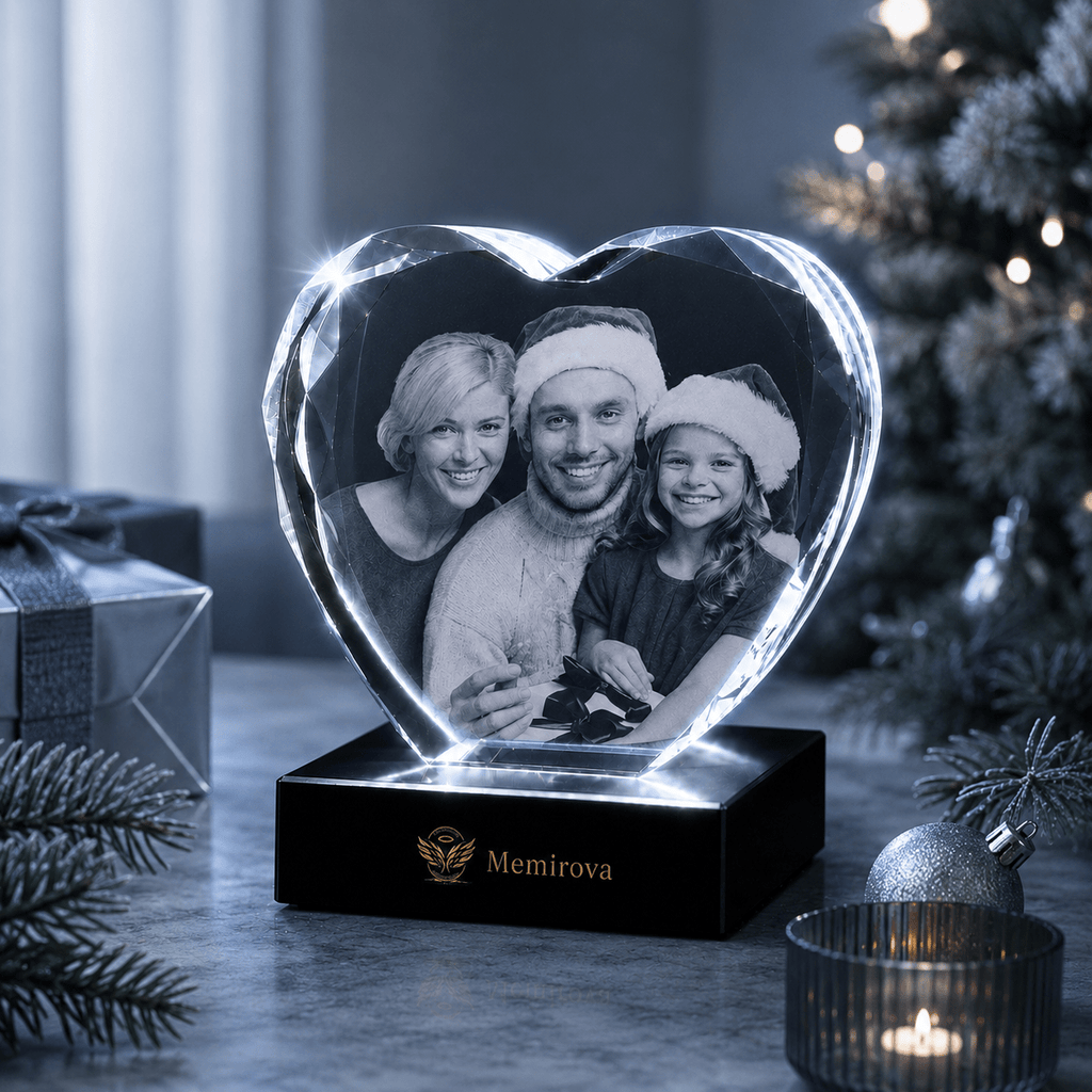 Memirova Faceted Heart Crystal Memorial Keepsake-Memirova